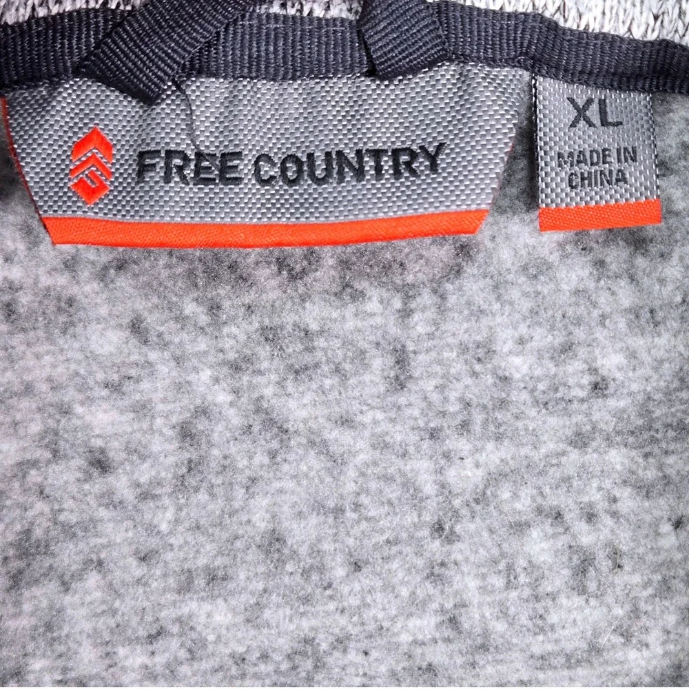 Free Country Sweater Fleece Vest Mens XL Pumice Grey NWT New With Imperfection